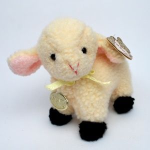 Vintage 1990 GUND Lamb Plush Stuffed Animal